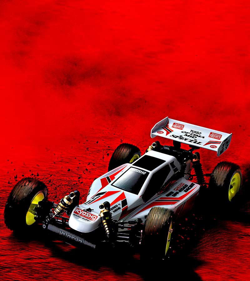 人気のビンテージシリーズ第18弾 1/10 SCALE ELECTRIC POWERED 4WD RACING BUGGY ターボオプティマミッドスペシャル